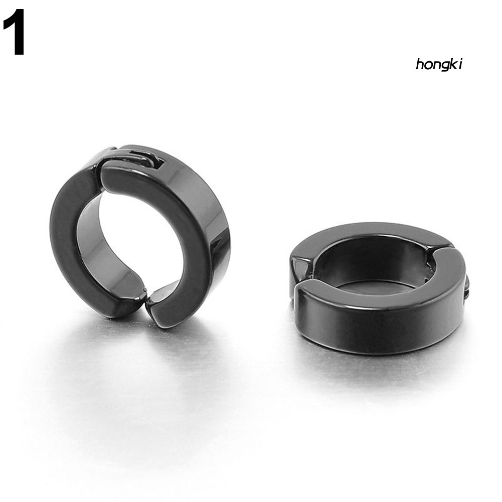 Đôi Hoa Tai Nam Không Cần Bấm Lỗ Bằng Thép Không Gỉ