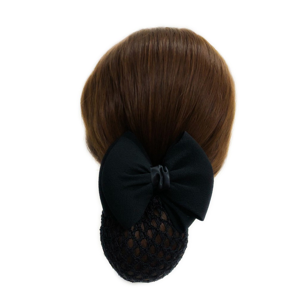 Kẹp lưới búi nơ nhung cao cấp ROSES