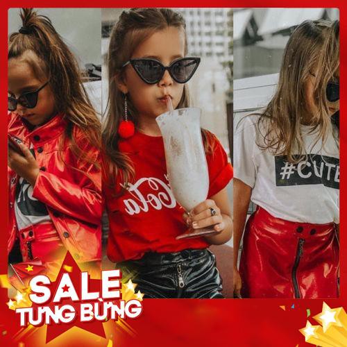 Set áo cổ tròn không tay + Chân váy xòe đáng yêu cho bé gái -Hàng nhập khẩu