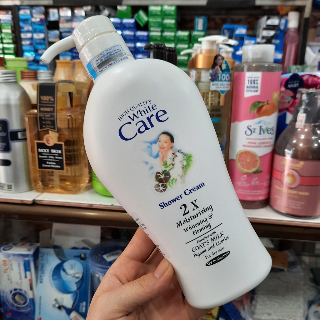 550 ml Sữa tắm dê White Care 2X Moisturing - Whitening &amp; Firming