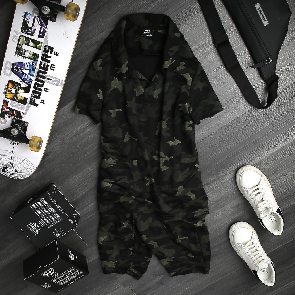 Bộ Thun Cotton Nam Cổ Bẻ Quần Đùi Cực Mát Không Phai Màu  Phong Cách Cá Tính