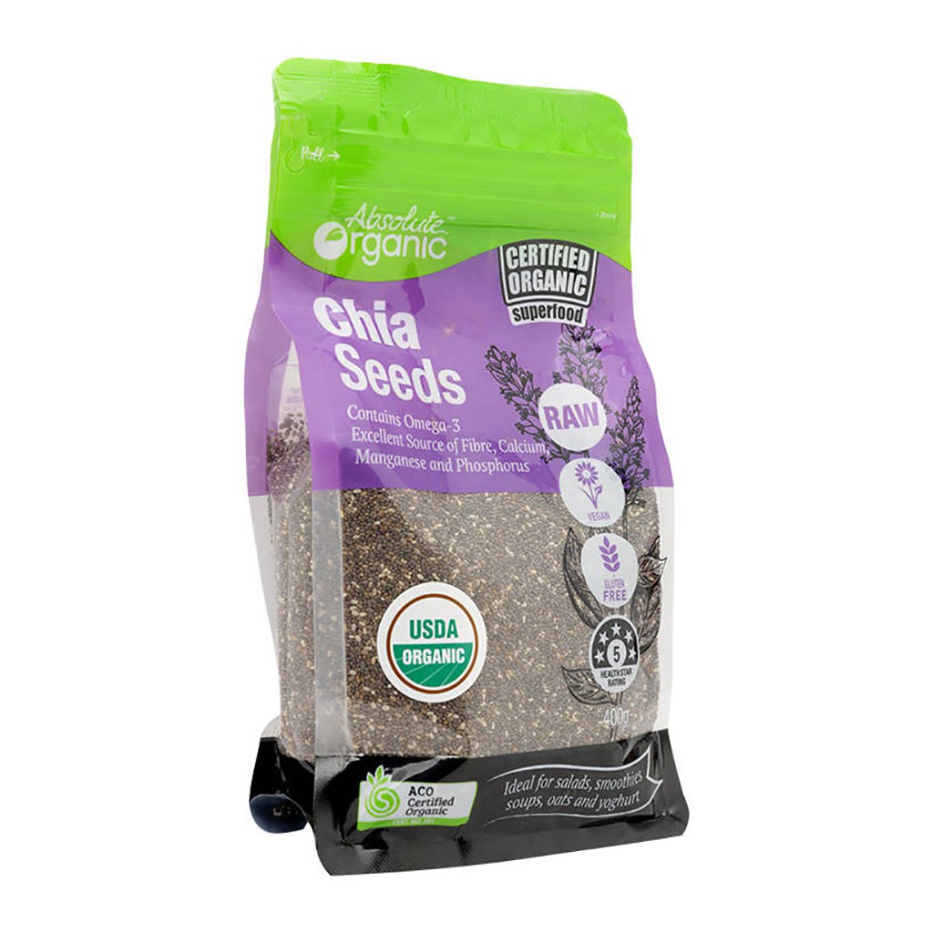 Hạt Chia Seeds Absolute Organic Úc Túi 1kg
