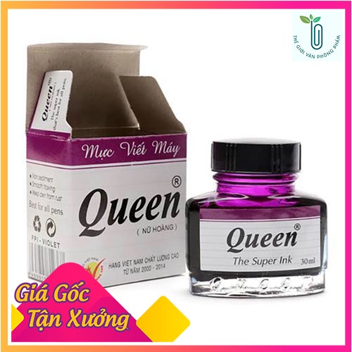 Mực Queen màu tím/ 30ml - Dành cho bút máy