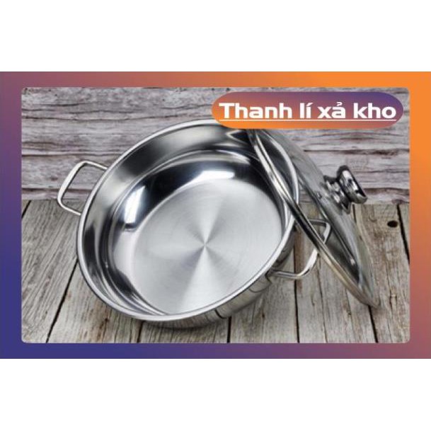 XẢ KHO Mua Lẻ Rẻ Như Sỉ Nồi lẩu fivestar 3 đáy sandwich sz28cm vung kính Đồ Gia Dụng BinBon