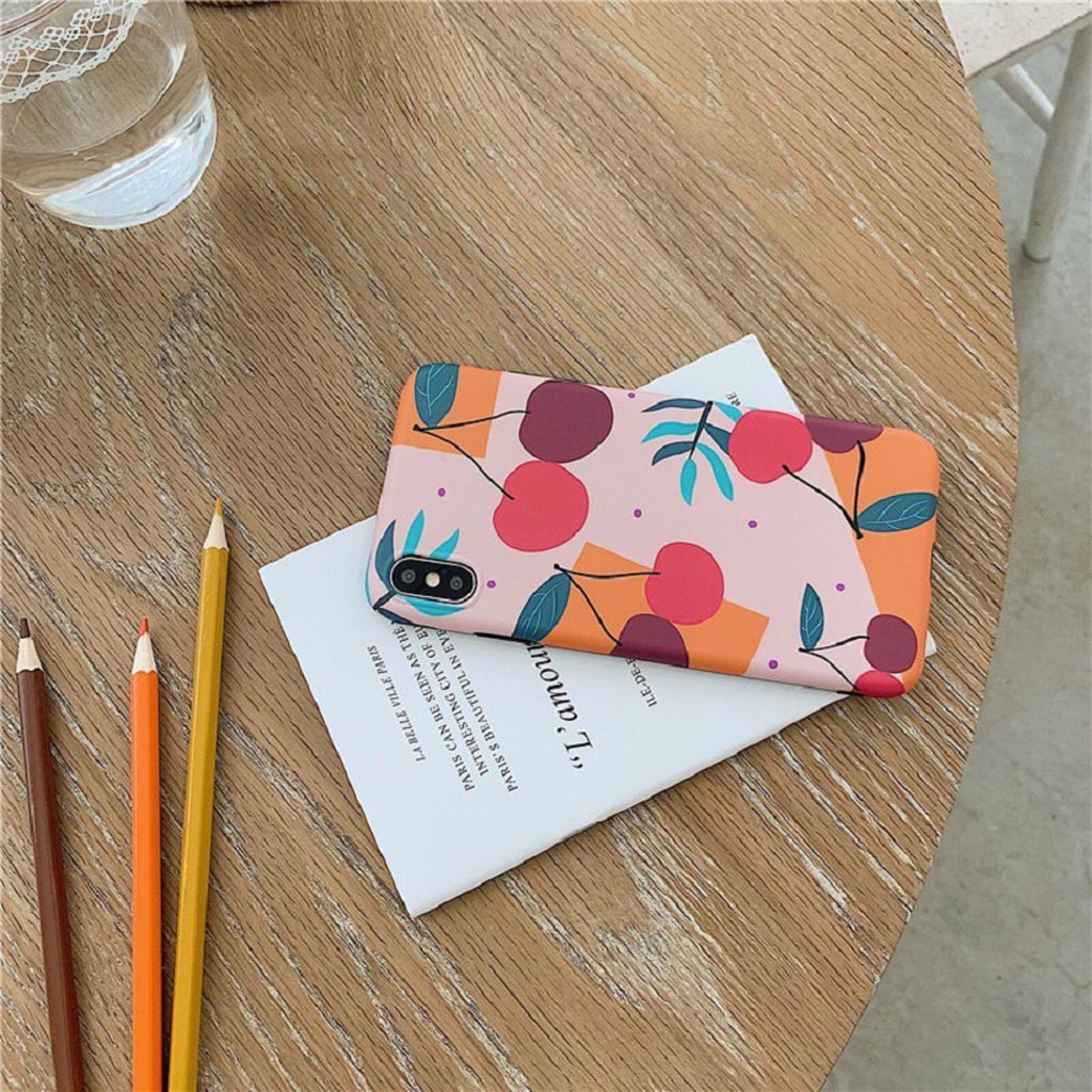 Ốp Lưng Iphone Cao Cấp Full Viền Họa Tiết Trái Cherry Dành Cho Tất Cả Dòng Iphone từ 6 đến 11promax | BigBuy360 - bigbuy360.vn