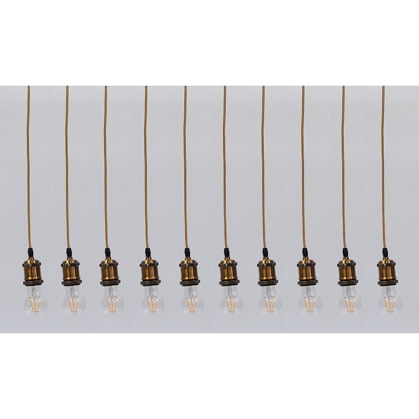 Bộ 10 dây đèn thả cổ điển bóng led Edison A60 6W