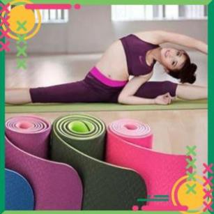 Thảm Tập Yoga, Tập Gym, Tập Thể Dục Tại Nhà TPE Đài Loan Cao Cấp, Chống Trơn Trượt, Êm Ái Khi Sử Dụng