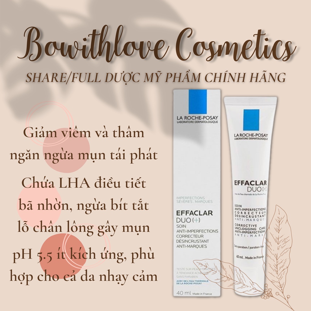 Kem Giảm Mụn Ngừa Thâm La Roche Posay Effaclar Duo+