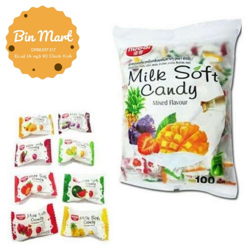 Kẹo sữa trái cây milk soft candy Thái Lan