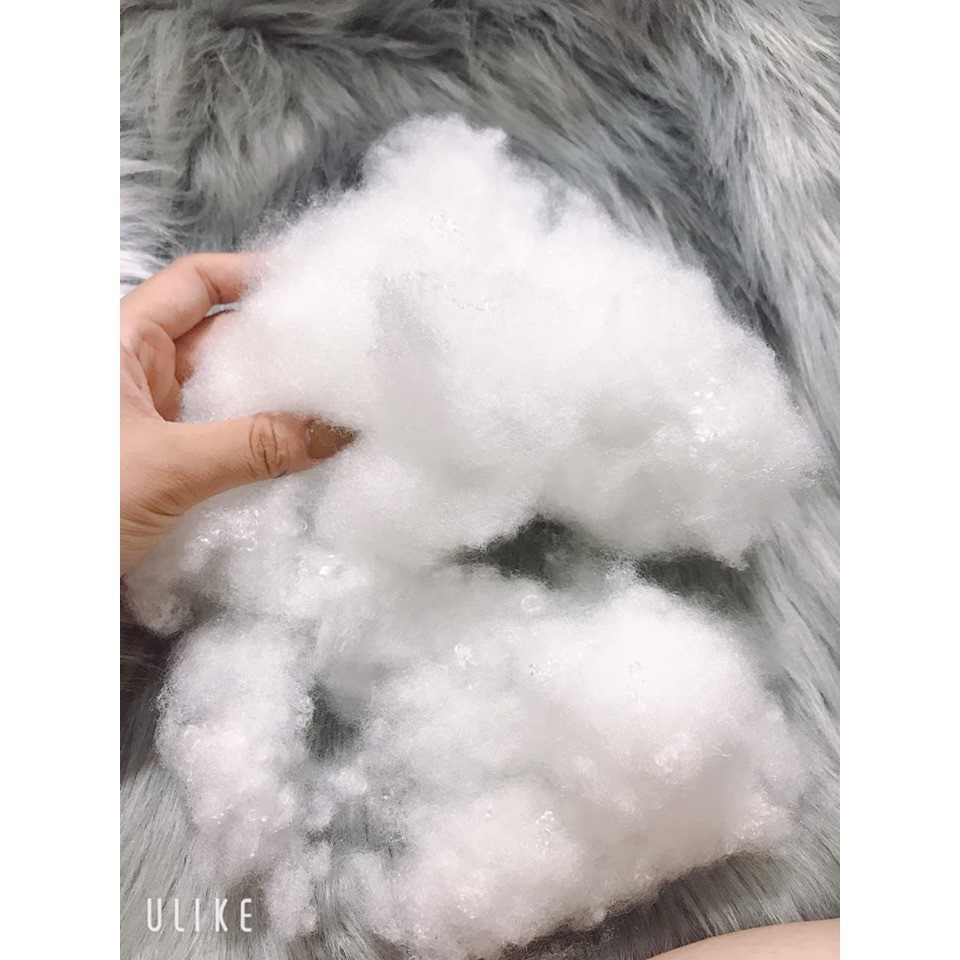 1Kg Bông Gòn Nhân Tạo 3 Chiều Sợi 15D Chuyên Nhồi Gối, Thú Bông, Trang Trí Giả Mây, Giả Tuyết, Decor Nhà Cửa Hàng Loại 1