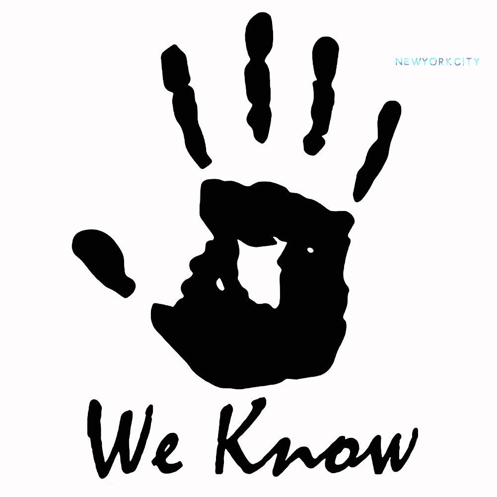 Miếng Dán Phản Quang Họa Tiết We Know Hand Palm Trang Trí Xe Hơi Laptop Phong Cách Giáng Sinh