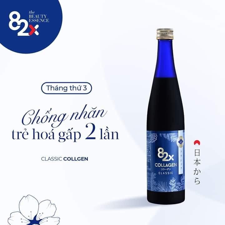 82X COLLAGEN CLASSIC Dạng Nước 120.000mg Collagen Peptide Từ Da Cá Ngừ Đại Dương- Nước Uống Đẹp Da Đến Từ Nhật Bản 500ml