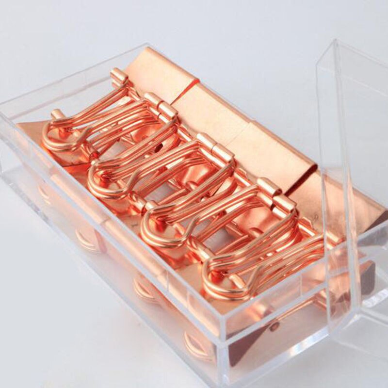 Set 16 Kẹp Giấy 19mm Màu Vàng Hồng