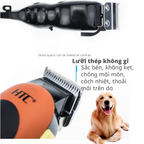 (NEW 2022) Tông Đơ Cắt Tóc Chuyên Nghiệp cho thú cưng 2in1 HTC CT-399 Chó Mèo Cún I Bảo Hành Máy 1 Năm Il TĂNG FLYCO