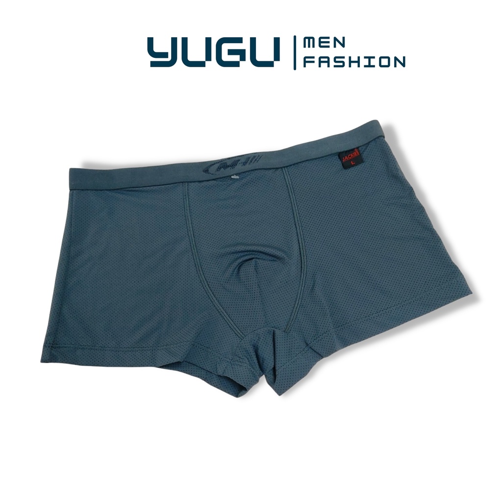 Quần sịp đùi nam JACKIES LH06 -YUGU- Quần lót nam boxer lưới cotton cao cấp Việt Nam mát lạnh 40kg-90kg,1 chiếc, che tên