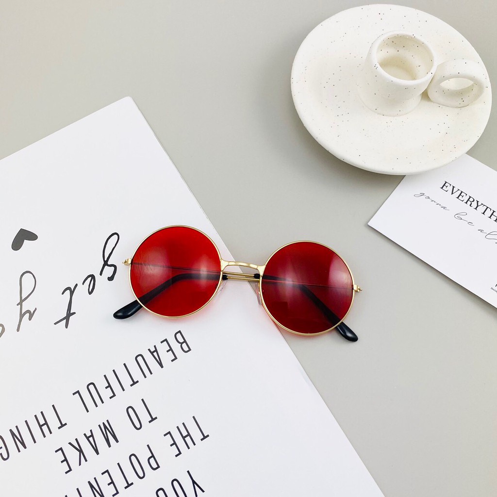 Mắt Kính Thời Trang Nhiều màu form tròn Ngố học sinh Hot Trend Nhiều Màu - Hata24h