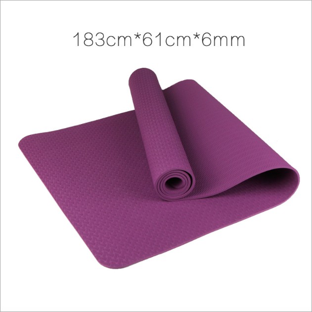 Thảm tập Yoga TPE 2 lớp dầy 6mm (Kèm túi lưới)