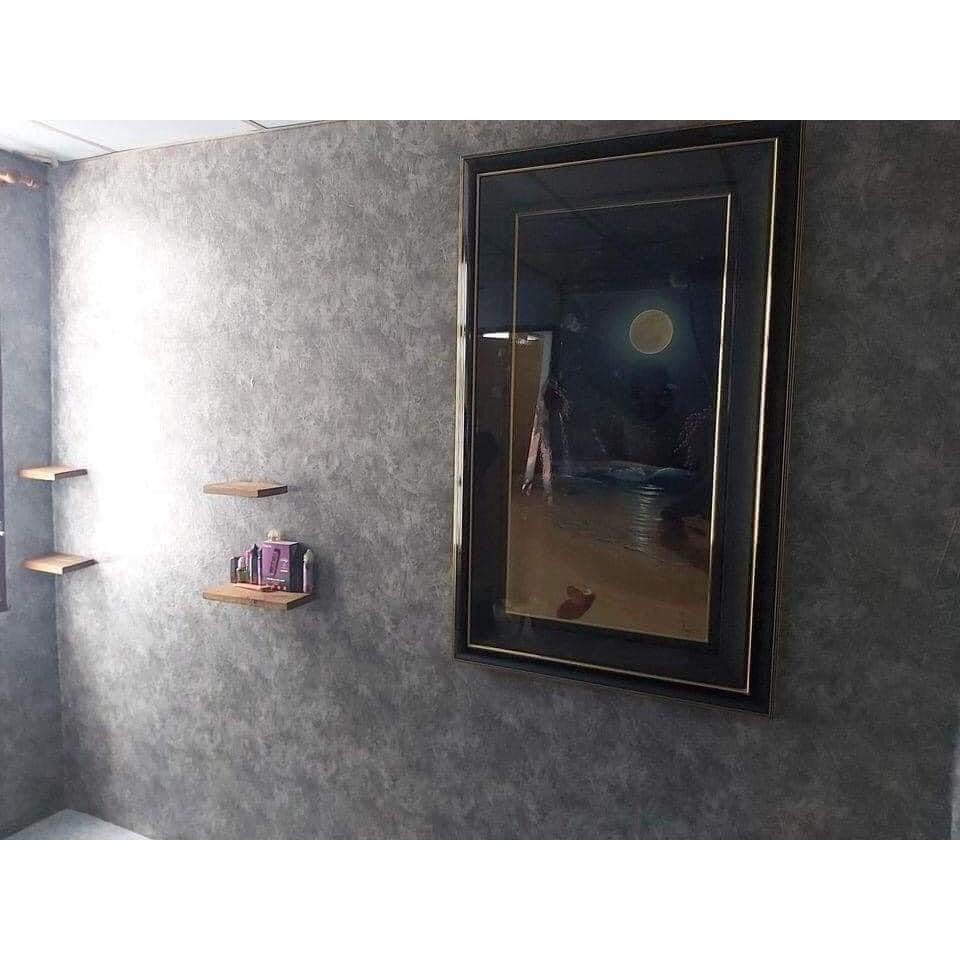 10 MÉT Giấy Dán Tường Xi Măng Bê Tông Nhám Có Keo Chống Thấm Nước khổ 45cm