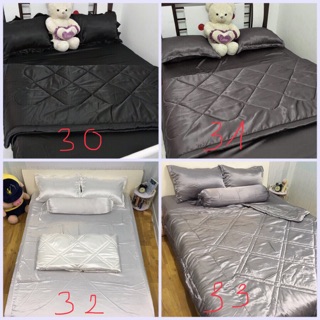 Bộ 1 ga phi lụa 1.8x2m và 2 áo gối nằm 50x70cm