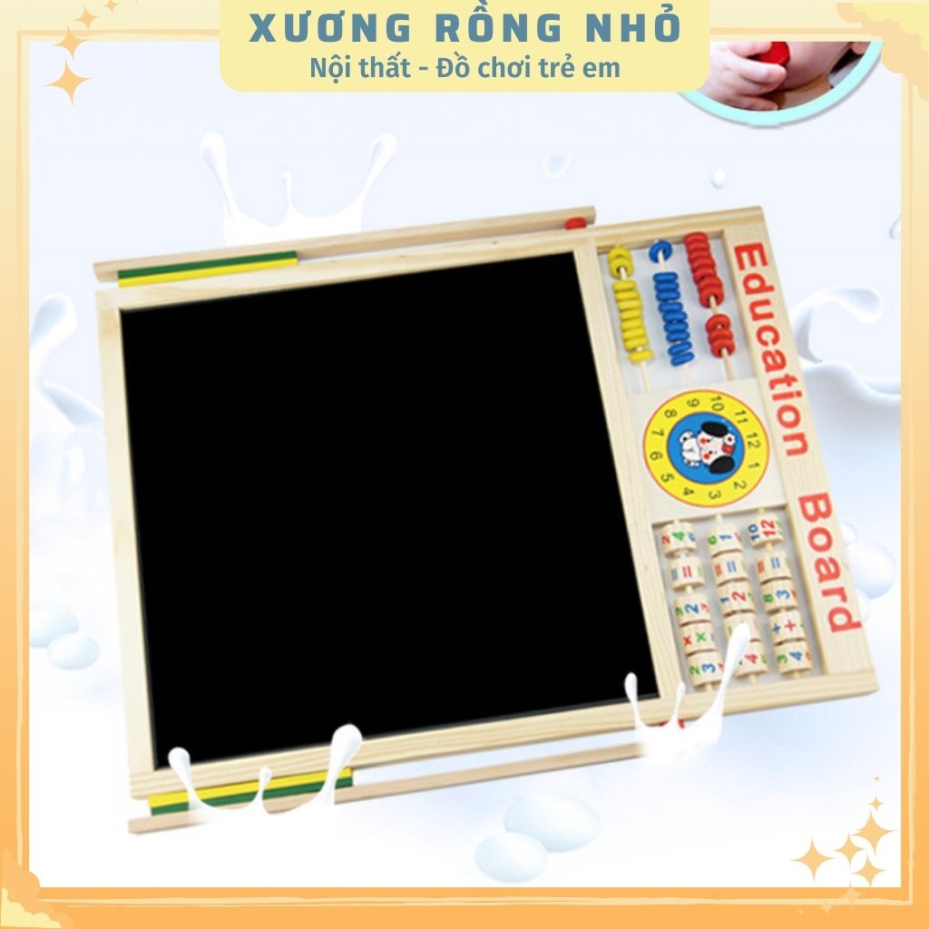 Bảng học ghép số và chữ 2 mặt bằng nam châm - Bảng ghép nam châm thông minh, bé học chữ, học số, học viết