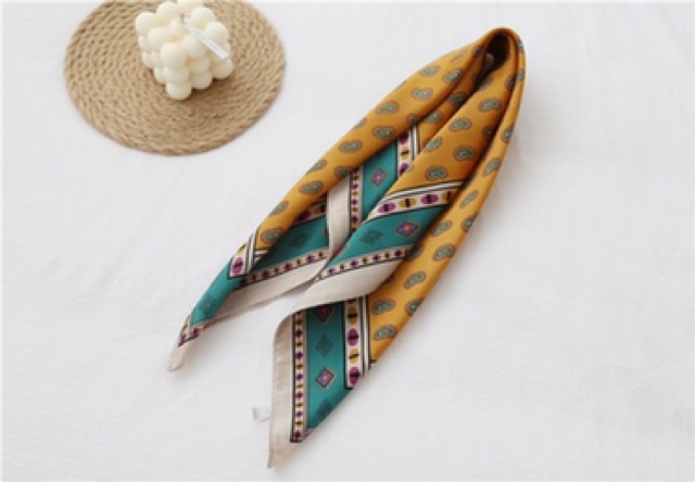 Khăn turban lụa mini size 53x53cm