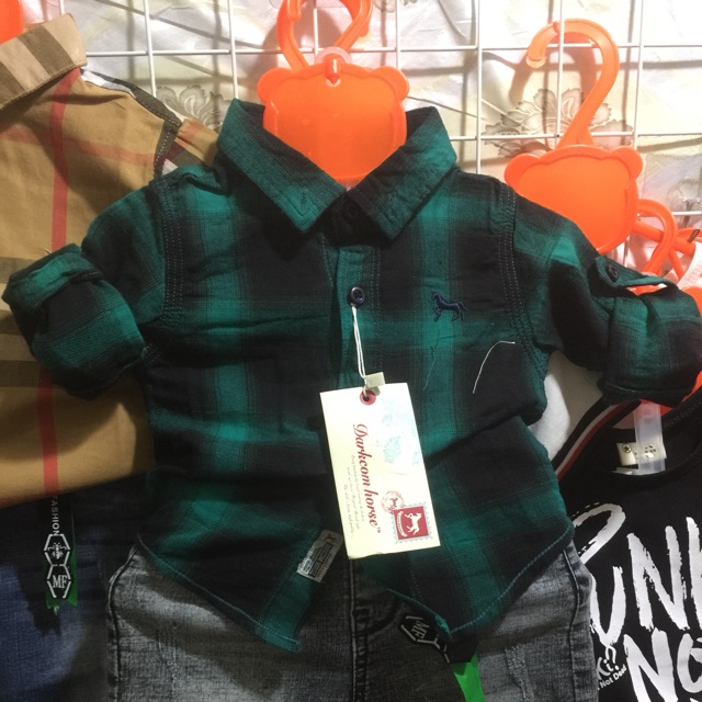 SƠ mi kẻ xanh cho bé