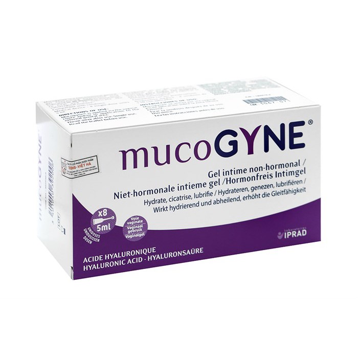 Mucogyne - Gel bôi trơn, làm ẩm âm đạo (Nhập khẩu Pháp) (Hộp 8 ống x 5ml)