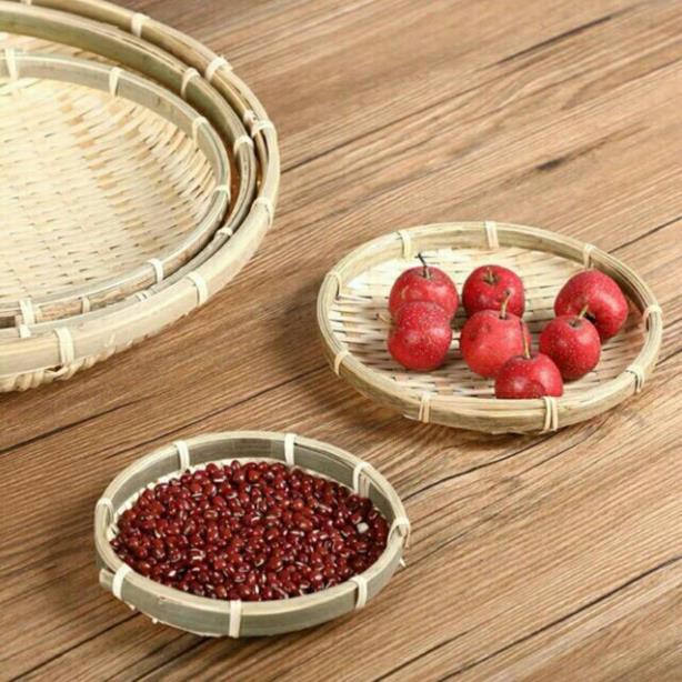 Mẹt tre trắng đựng hạt hướng dương bánh kẹo size nhỏ