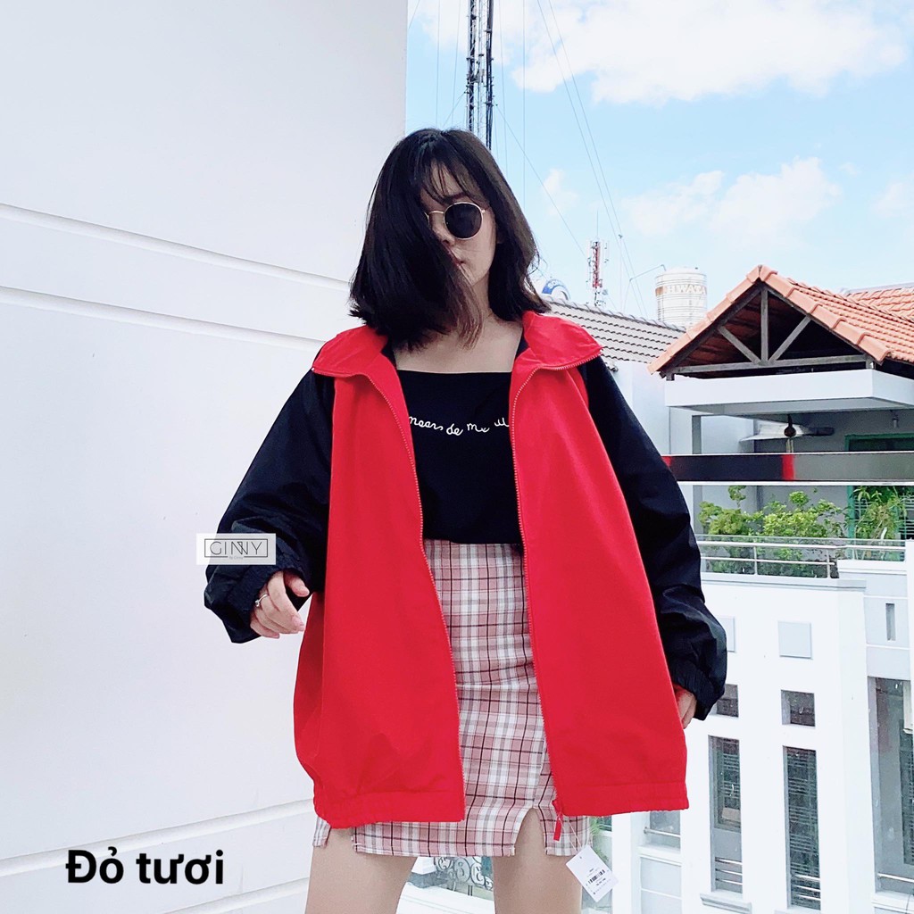 Áo Khoác Dù Logo Gin Chống Nắng Siêu Tốt | Chất Dù 2 Lớp Lót Cotton Siêu Mát