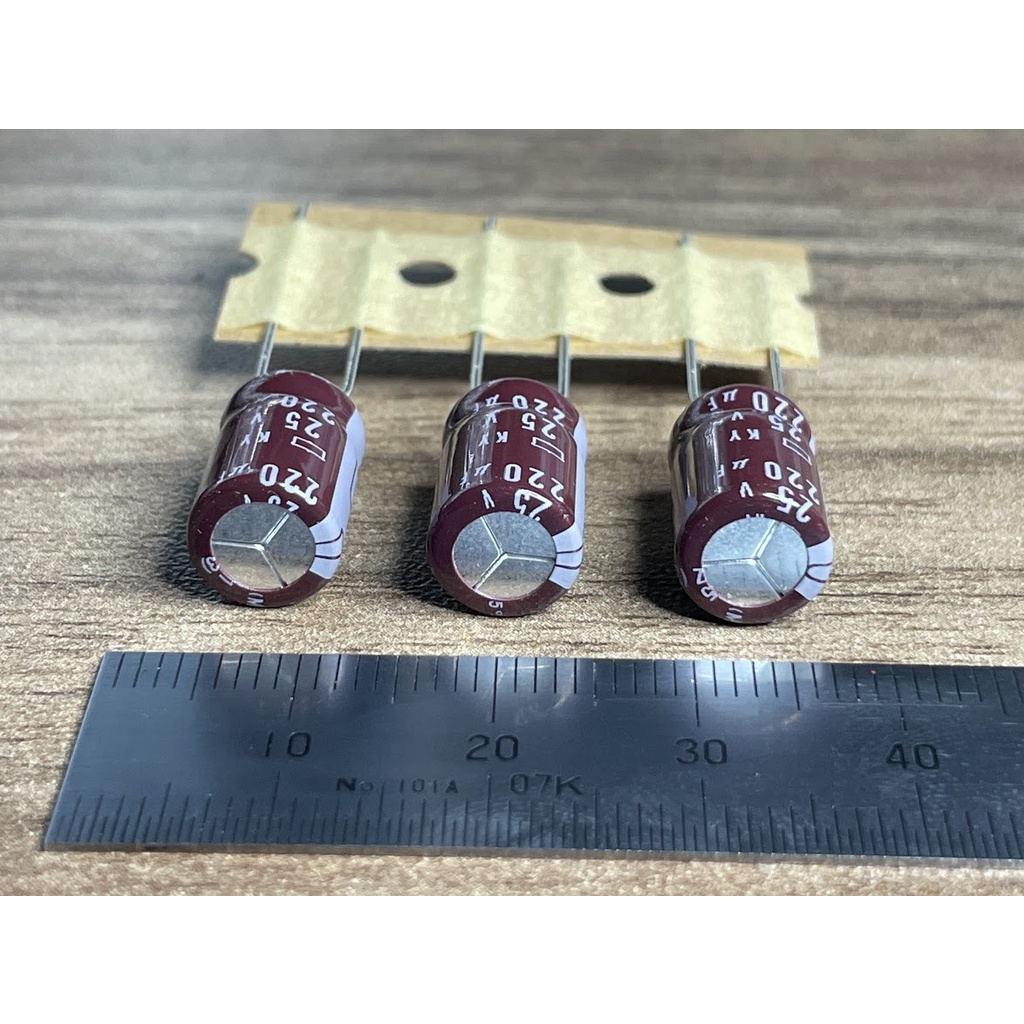 10 Chiếc tụ điện 220uF 25V KY Nippon Chemicon