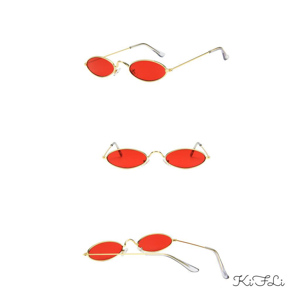 Kính râm hình bầu dục cỡ nhỏ thời trang vintage cho nam/nữ