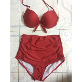 Đồ bơi cúp ngực đỏ, mút dày 140k