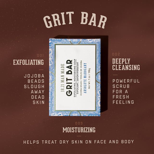 18.21 Man Made Grit Bar – Xà phồng toàn thân tẩy tế bào chết