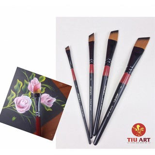 Bộ Cọ Đầu Vát/Cọ Xéo Marie's vẽ Hoa, Lá, Cành