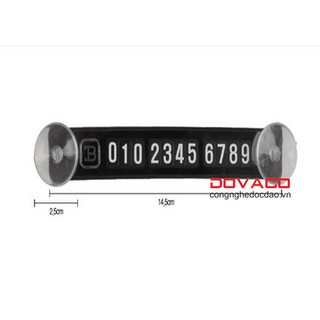 Bảng số điện thoại gắn táp lô ô tô khi đỗ xe V3