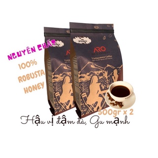 [COMBO 2 GÓI] FRESH Cà phê rang mộc ROBUSTA HONEY ARO BẢO KHÁNH 1kg Đắng đậm, hậu chocolate, ngọt sâu. GIÁ xưởng sx