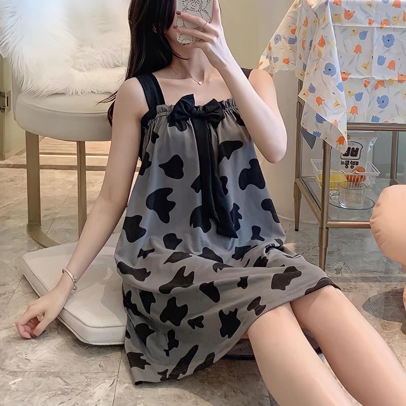 Váy Ngủ Mùa Hè Hoạ Tiết Ngọt Ngào Dễ Thương