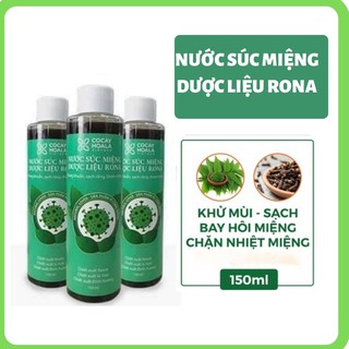 Nước súc miệng dược liệu RONA khử mùi sạch bay hôi miệng 150ml