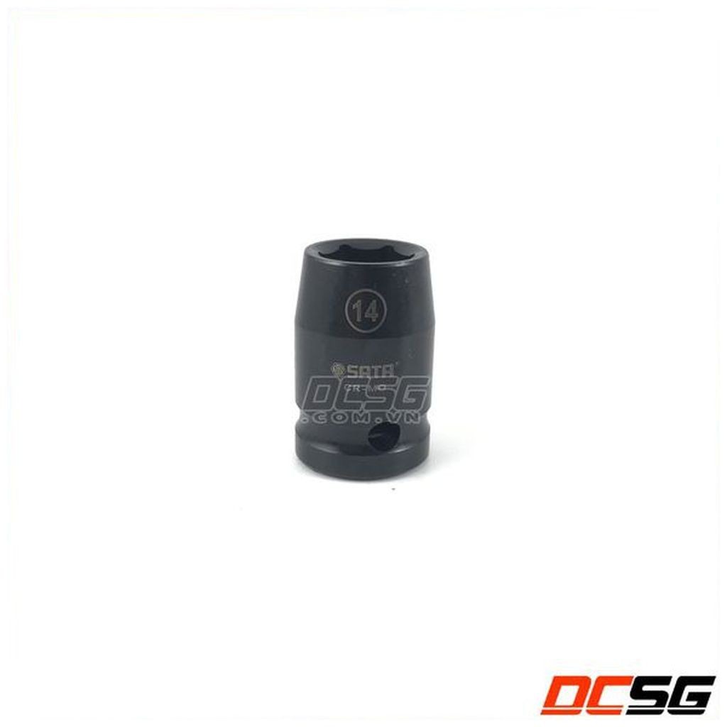 Đầu tuýp đen 6 cạnh 14mm 1/2&quot; Sata 34307