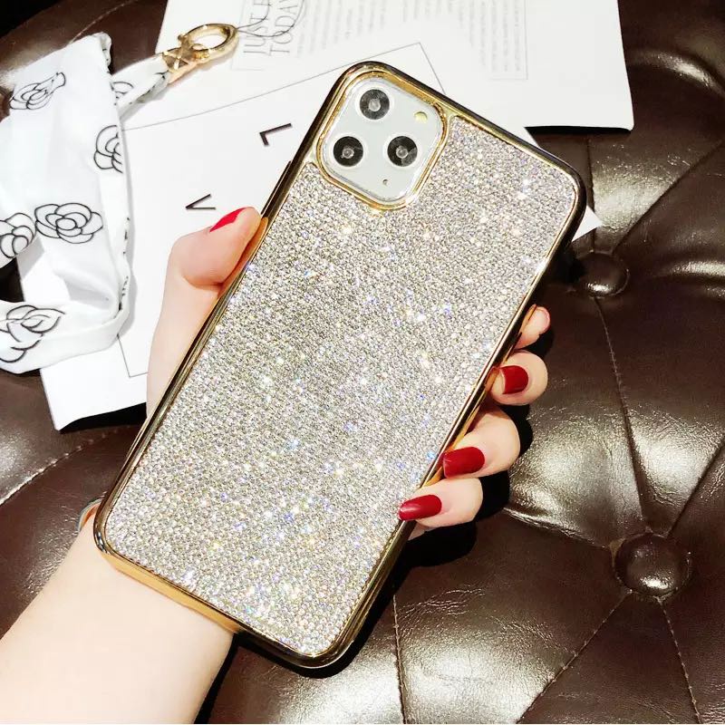 Ốp điện thoại đính đá lấp lánh thời trang cao cấp cho iPhone 8 7 6 6s Plus X XR XSMAX 11 pro max 12 mini pro max