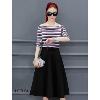 .Chân Váy Xòe Đan Lưng Hot – Trend