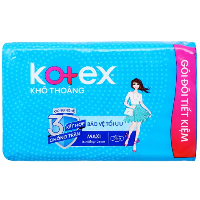 Băng vệ sinh Kotex dày cánh (16 miếng)