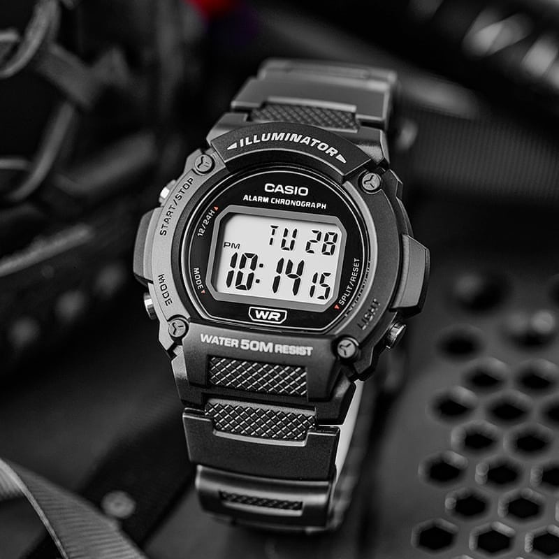 Đồng hồ Nam dây nhựa Casio W-219H chính hãng bảo hành 1 năm Pin trọn đời