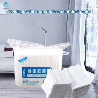 100pcs Disposable Electrostatic Dust Removal Mop Paper Home Kitchen Bathroom Cleaning Cloth