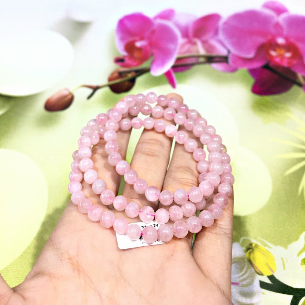 Vòng tay Phong Thủy TA Hồng thiên nhiên 6 ly quấn 3 vòng tay VT100 - Hợp mệnh Hỏa, Thổ