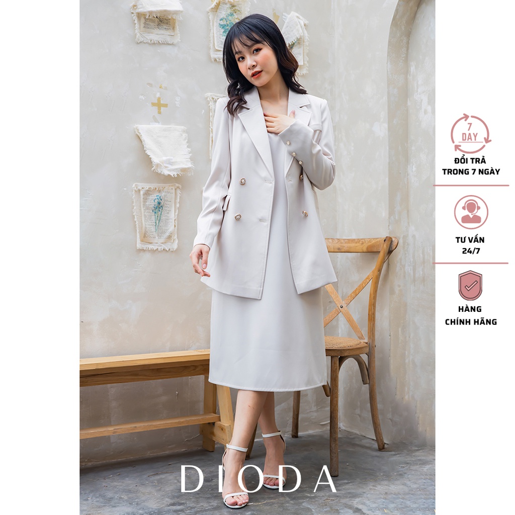 [SÉT RỜI] Áo Khoác Blazer Màu Kem - Dioda - Có Bán Áo Rời Và Cả Set