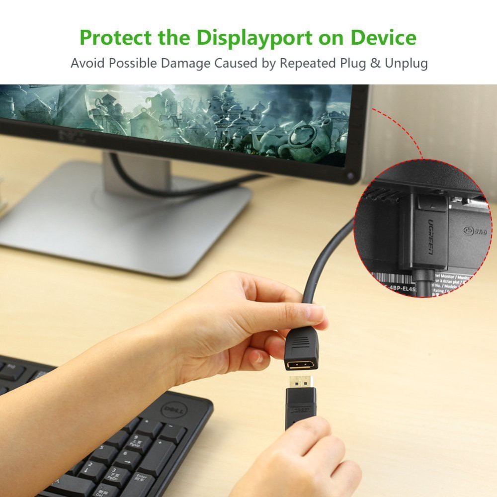 Cáp Displayport nối dài UGREEN 20407 (màu đen)