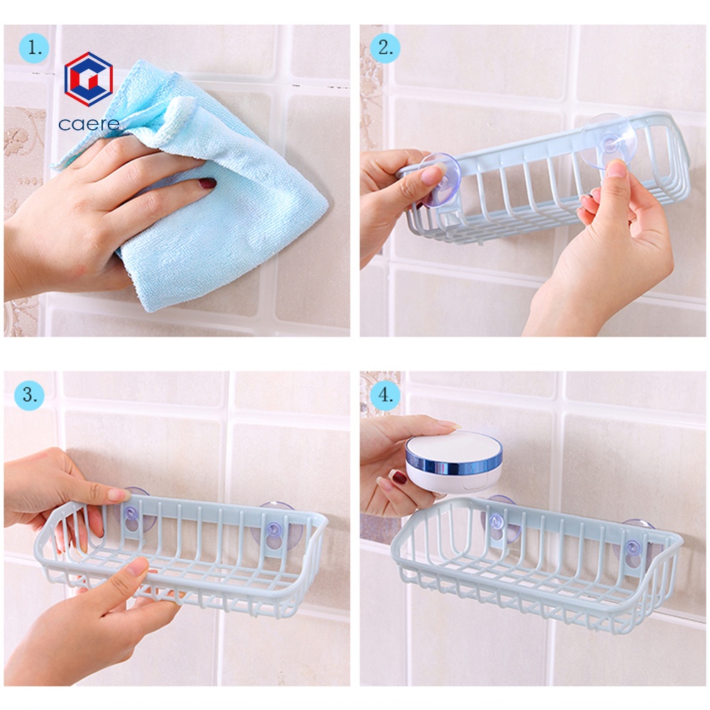 Giá đỡ miếng rửa chén có giác hút tiện dụng