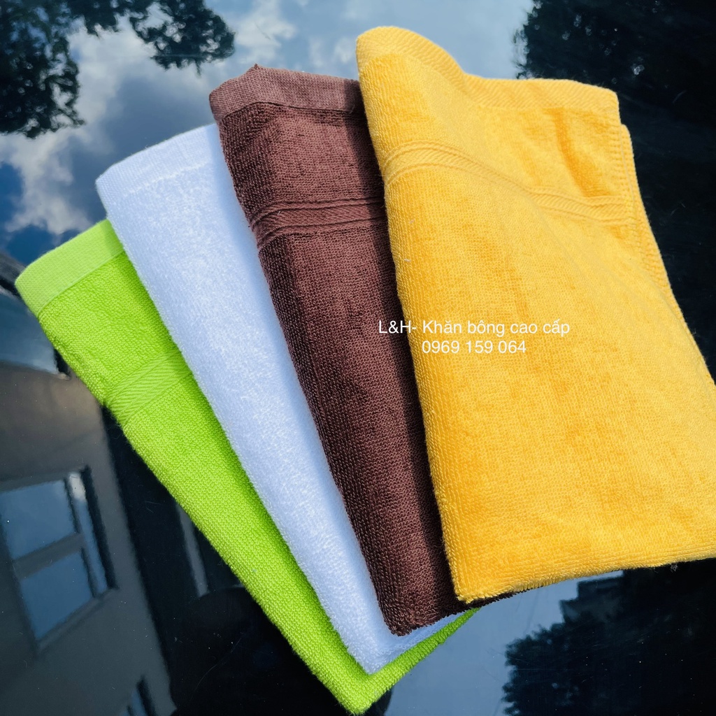 khăn lau đầu cotton, khăn lau tóc nhiều màu, kt 34*80cm