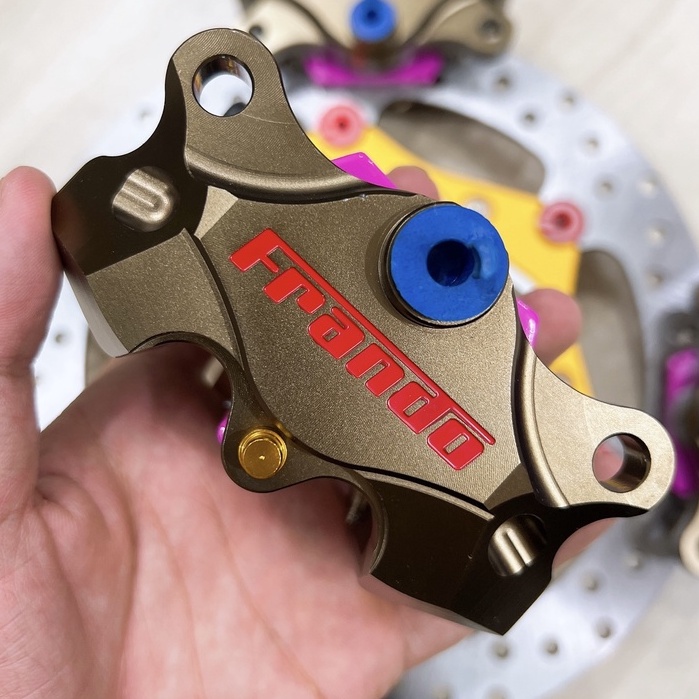 Heo Dầu Sau Frando 2piston đối xứng Kèm Pát Sau CNC gắn Exciter Ex135 Ex150 Ex155 Winner Raider Satria Sonic đi đĩa ZIN